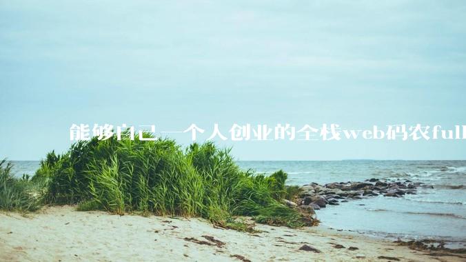 能够自己一个人创业的全栈web码农fullstack developer要会哪些技术？