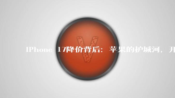 iPhone 17降价背后：苹果的护城河，开始漏水了_系列_内存价格_市场