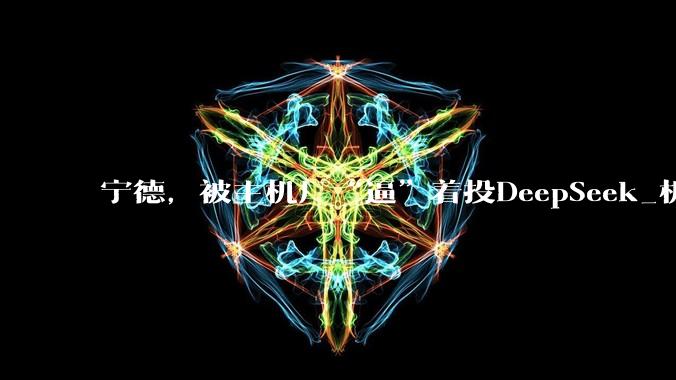 宁德，被主机厂“逼”着投DeepSeek_机房_字节_中恒电气