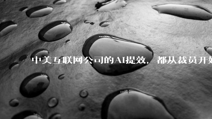 中美互联网公司的AI提效，都从裁员开始？_Meta_员工_人员