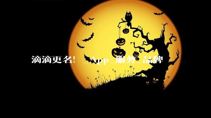 滴滴更名！_App_服务_品牌