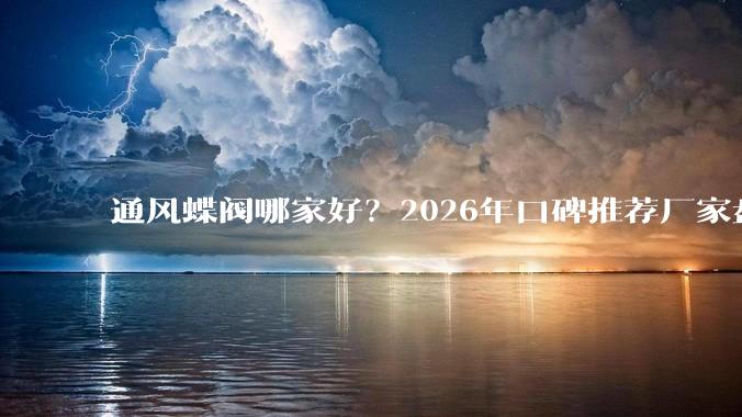 通风蝶阀哪家好？2026年口碑推荐厂家盘点_系统_阀门_环保
