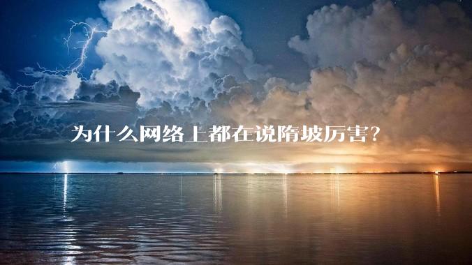 为什么网络上都在说隋坡厉害？