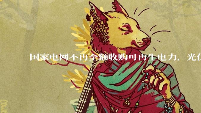 国家电网不再全额收购可再生电力，光伏怎么生存啊？