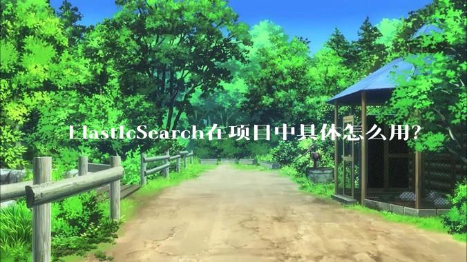 ElasticSearch在项目中具体怎么用？